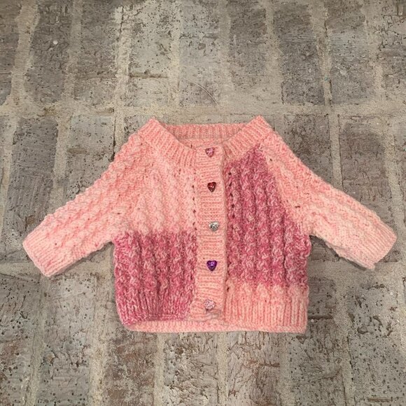 HANDMADE Newborn Wool Cardigan Jacket - Picture 2 of 5